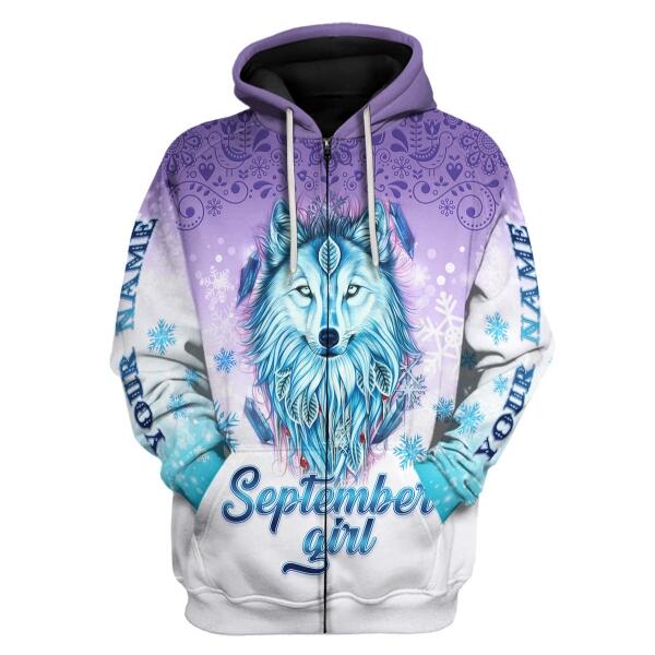 YMskins Personalized Hoodie I'm A September Queen All Over Printed