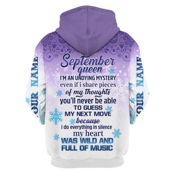 YMskins Personalized Tops I'm A September Queen All Over Printed