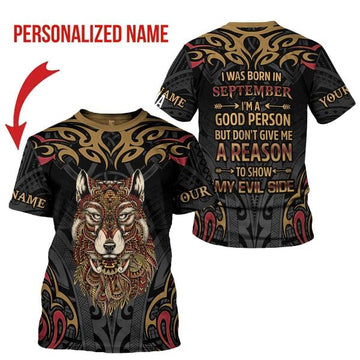YMskins Personalized T-shirt September Guy All Over Printed