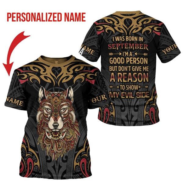 YMskins Personalized T-shirt September Guy All Over Printed