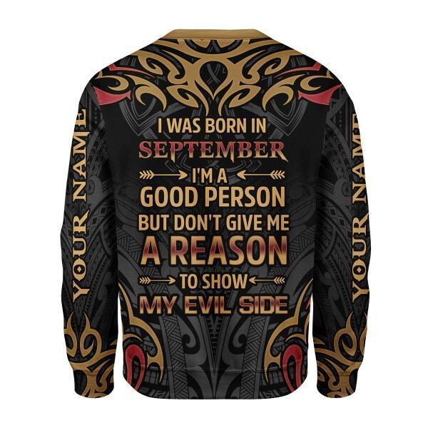 YMskins Personalized Ugly Sweater September Guy All Over Printed