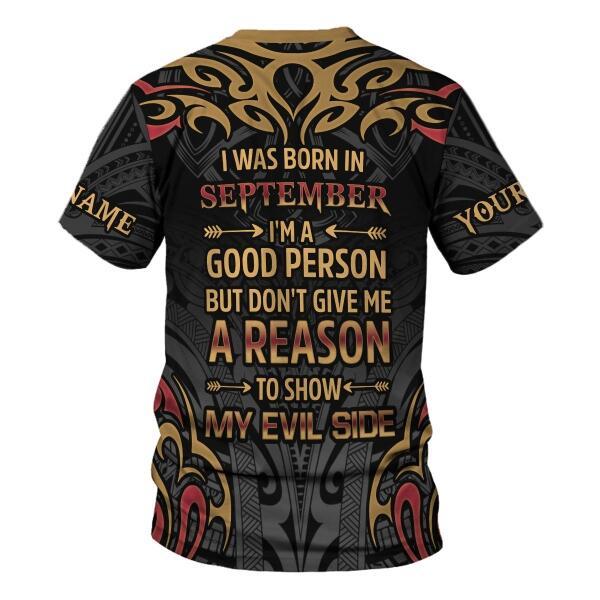 YMskins Personalized T-shirt September Guy All Over Printed