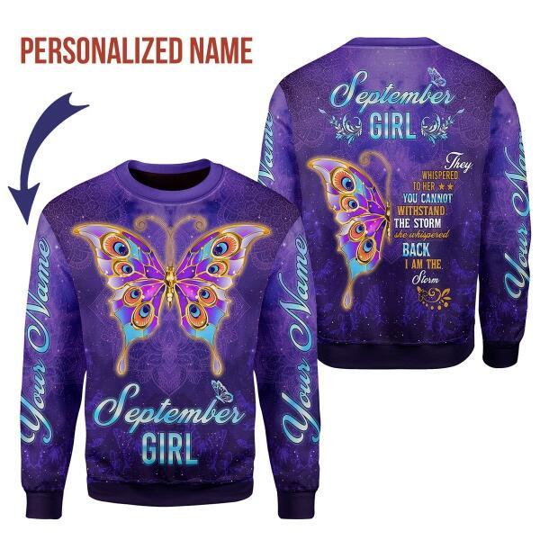 YMskins Personalized Tops September Girl All Over Printed