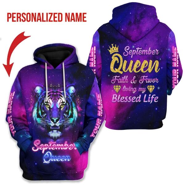 YMskins Personalized Hoodie Septepmber Queen All Over Printed