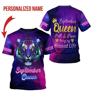 YMskins Personalized T-shirt Septepmber Queen All Over Printed