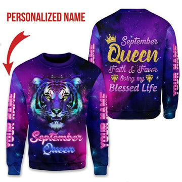 YMskins Personalized Ugly Sweater Septepmber Queen All Over Printed