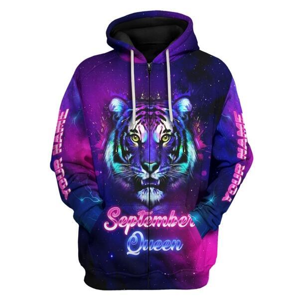 YMskins Personalized Zip Hoodie Septepmber Queen All Over Printed