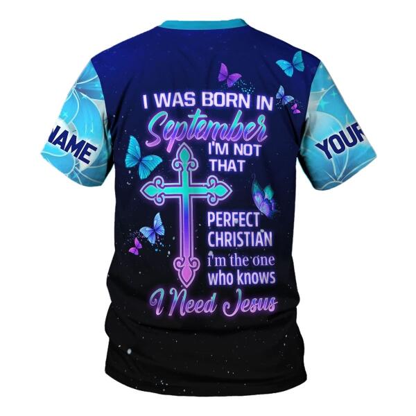 YMskins Personalized T-shirt September Girl All Over Printed