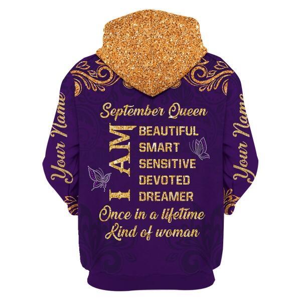 YMskins Personalized Hoodie September Queen All Over Printed