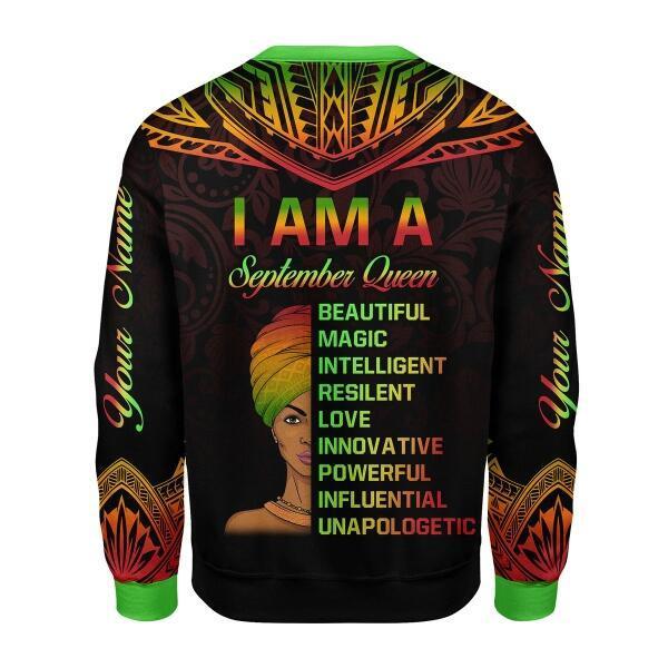 YMskins Personalized Ugly Sweater September Queen All Over Printed