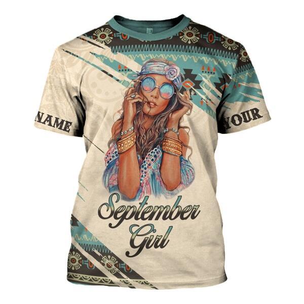 YMskins Personalized Tops September Girl All Over Printed