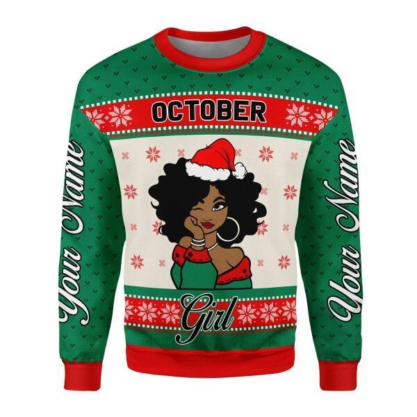 YMskins Personalized Tops October Girl All Over Printed