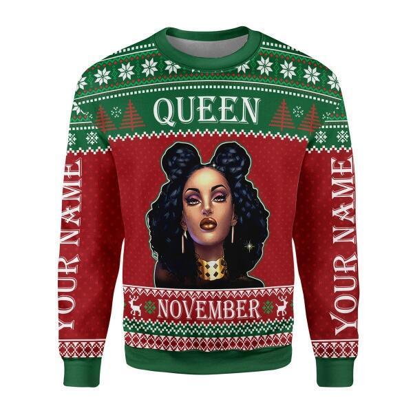 YMskins Personalized Tops November Girl All Over Printed
