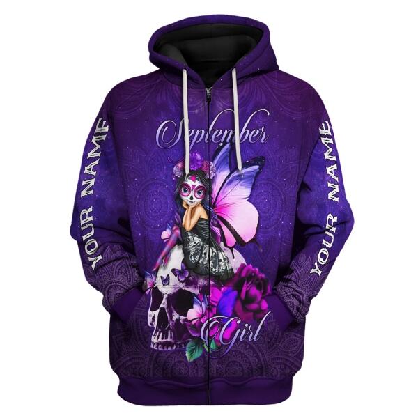 YMskins Personalized Tops September Girl All Over Printed