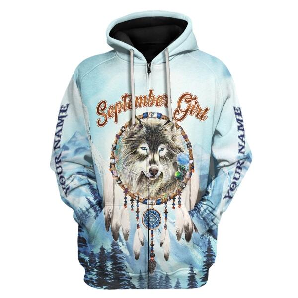 YMskins Personalized Hoodie I Am A September Girl All Over Printed