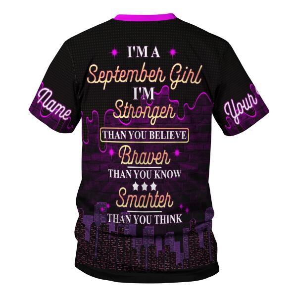 YMskins Personalized Tops I'm A September Girl All Over Printed