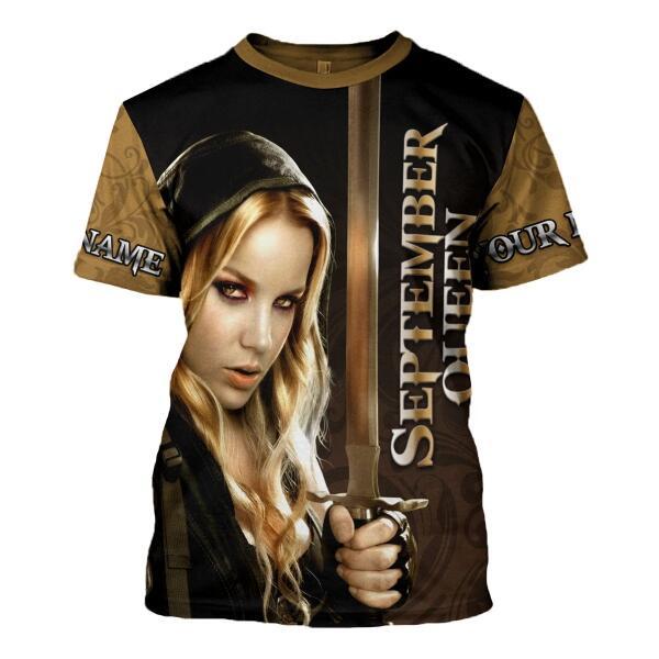 YMskins Personalized T-shirt I'm A September Girl All Over Printed