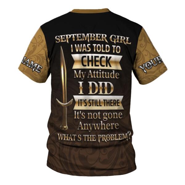 YMskins Personalized Tops I'm A September Girl All Over Printed