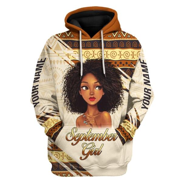 YMskins Personalized Hoodie September Girl All Over Printed
