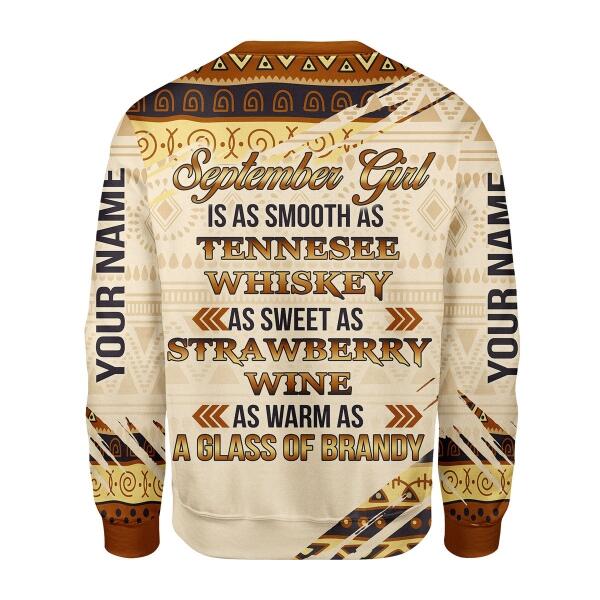 YMskins Personalized Sweatshirt September Girl All Over Printed