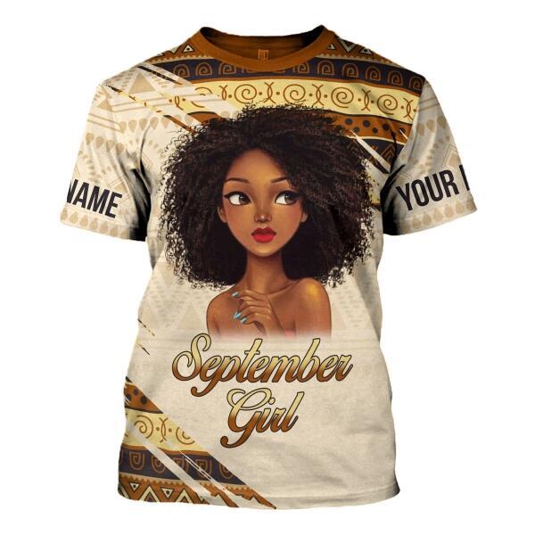 YMskins Personalized Tops September Girl All Over Printed