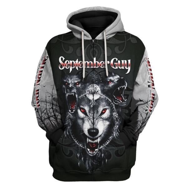 YMskins Personalized Zip Hoodie September Guy All Over Printed