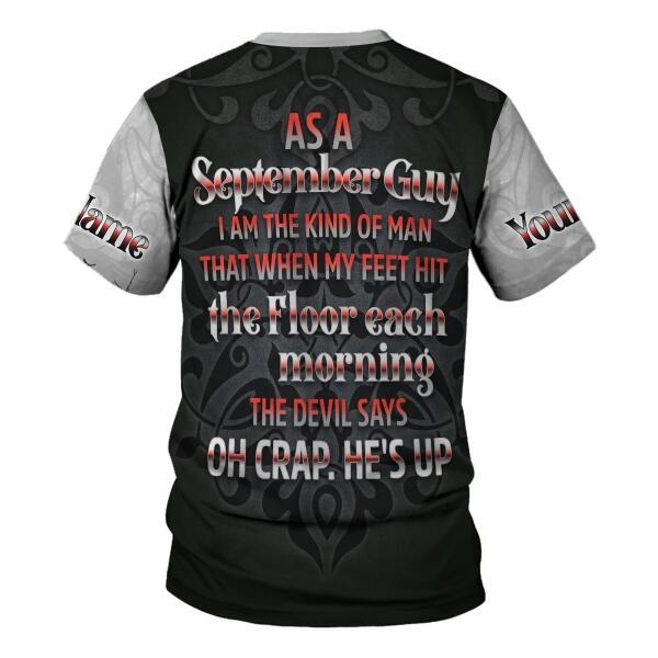 YMskins Personalized T-shirt September Guy All Over Printed