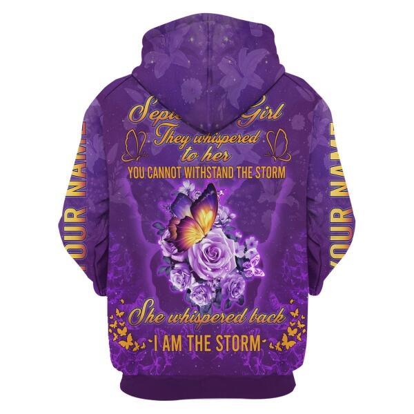YMskins Personalized Hoodie September Girl All Over Printed
