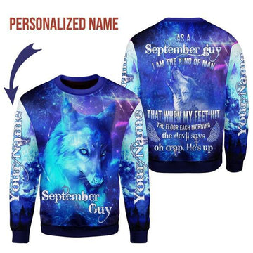 YMskins Personalized Ugly Sweater September Guy All Over Printed