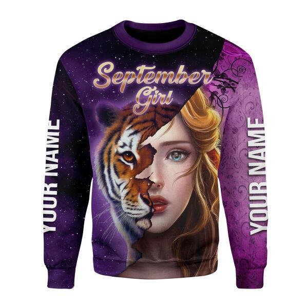 YMskins Personalized Ugly Sweater As A September Girl All Over Printed
