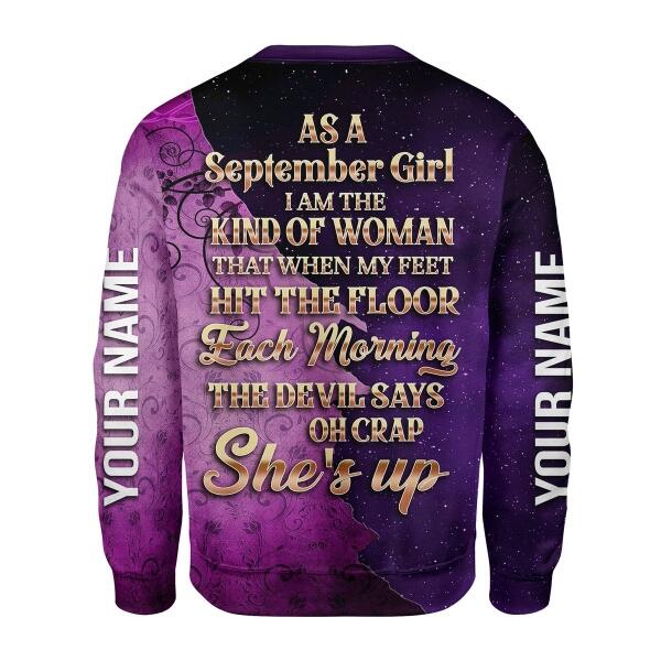 YMskins Personalized Tops As A September Girl All Over Printed