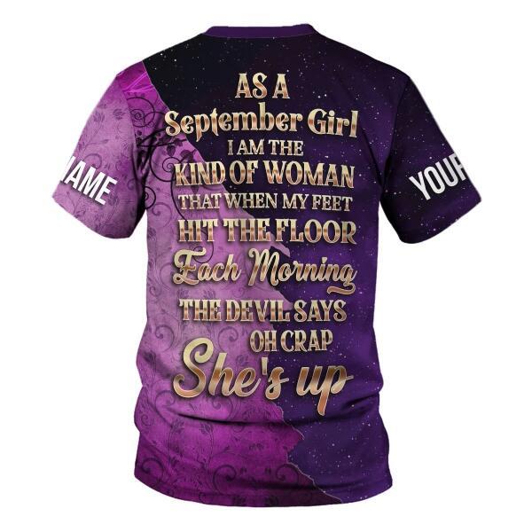 YMskins Personalized Tops As A September Girl All Over Printed