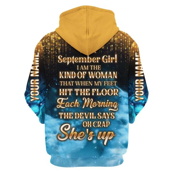 YMskins Personalized Tops As A September Girl She's Up All Over Printed