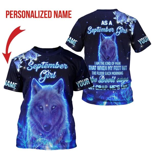 YMskins Personalized T-shirt September Girl All Over Printed