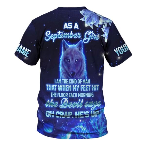 YMskins Personalized T-shirt September Girl All Over Printed