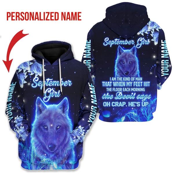 YMskins Personalized Hoodie September Girl All Over Printed