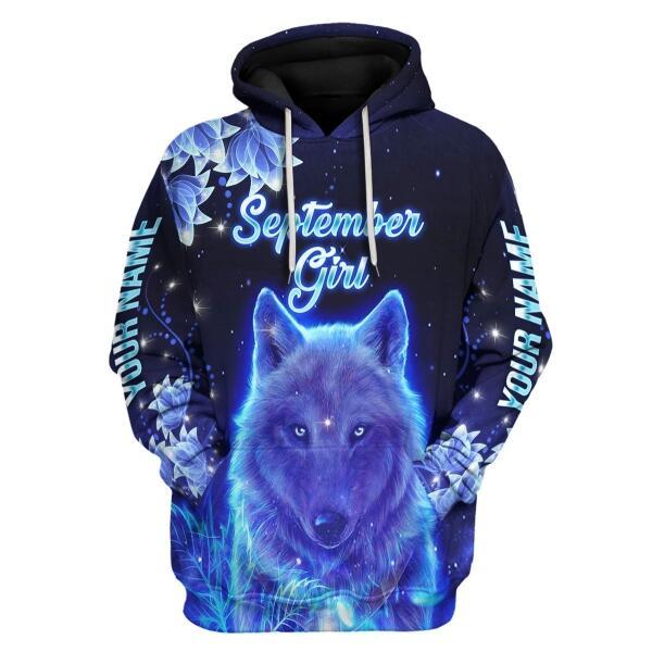 YMskins Personalized Hoodie September Girl All Over Printed