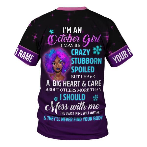 YMskins Personalized T-shirt Queen Was Born In October All Over Printed