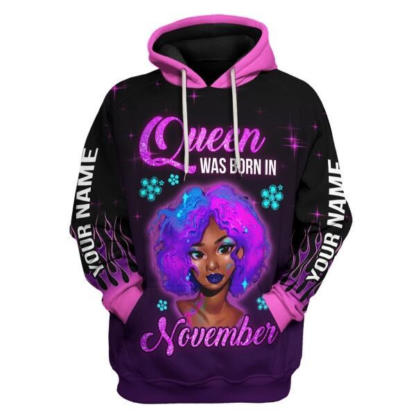 YMskins Personalized Tops November Girl All Over Printed
