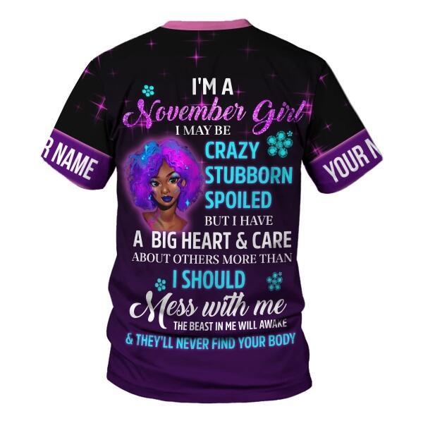 YMskins Personalized T-shirt Queen Was Born In November All Over Printed
