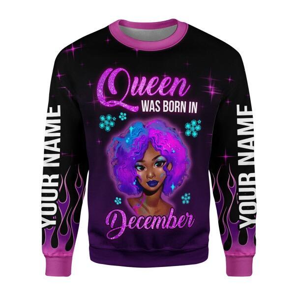 YMskins Personalized  Tops  Queen Was Born In December All Over Printed