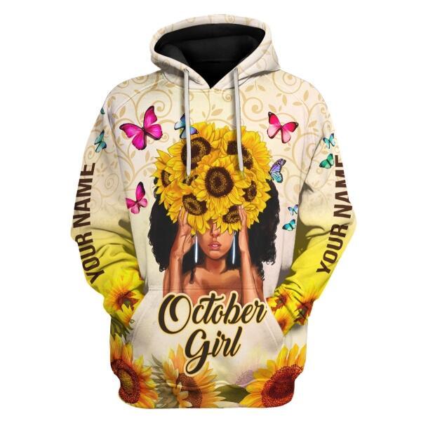 YMskins Personalized Tops October Girl All Over Printed