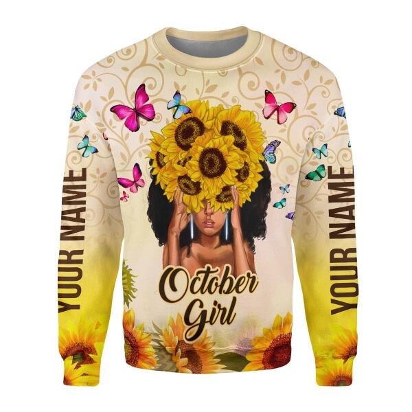 YMskins Personalized Tops October Girl All Over Printed