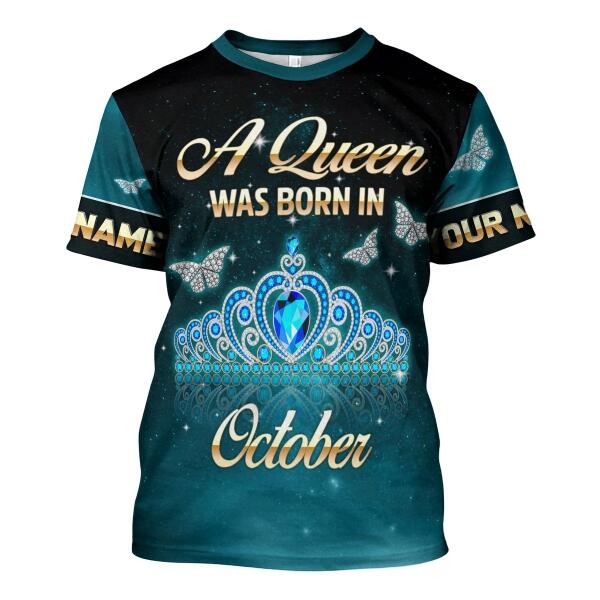 YMskins Personalized Tops October Girl All Over Printed