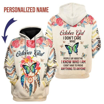 YMskins Personalized Hoodie October Girl All Over Printed