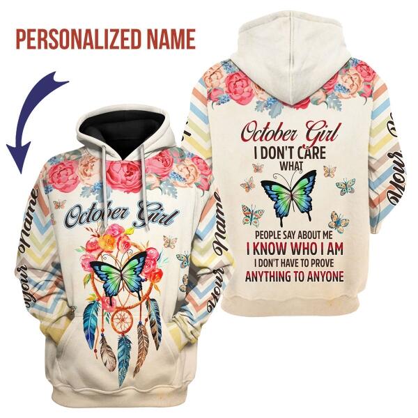 YMskins Personalized Hoodie October Girl All Over Printed