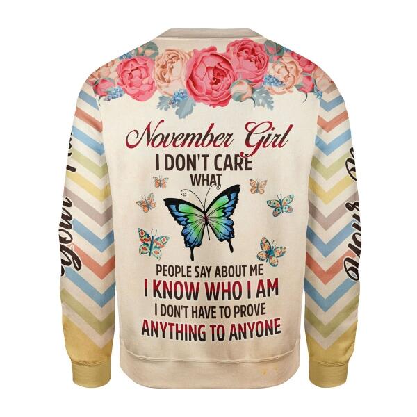 YMskins Personalized Ugly Sweater November Girl All Over Printed