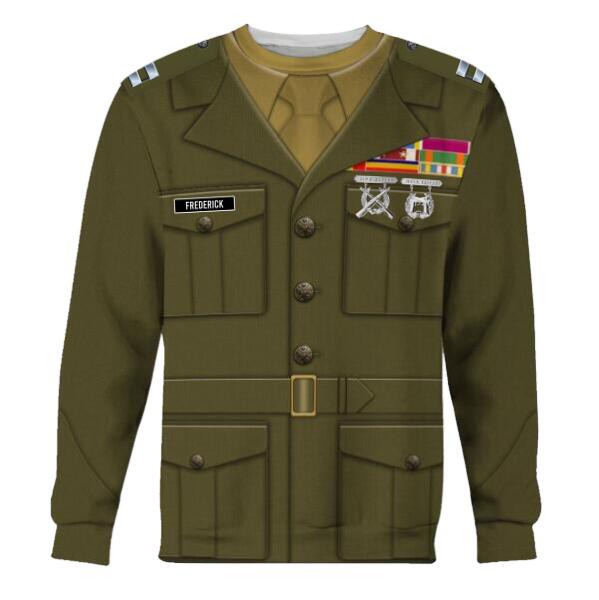 YMskinss Unisex Sweatshirt U.S Marine Corps Green Service Uniform 3D Uniform-Officer