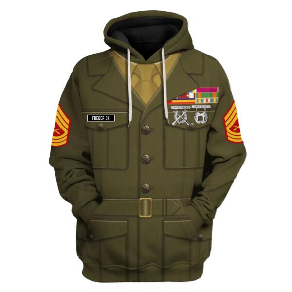YMskinss Unisex Tracksuit U.S Marine Corps Green Service Uniform 3D Uniform-Enlisted