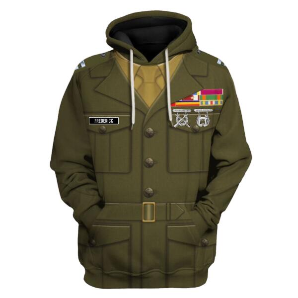 YMskinss Unisex Hoodie U.S Marine Corps Green Service Uniform 3D Uniform-Officer